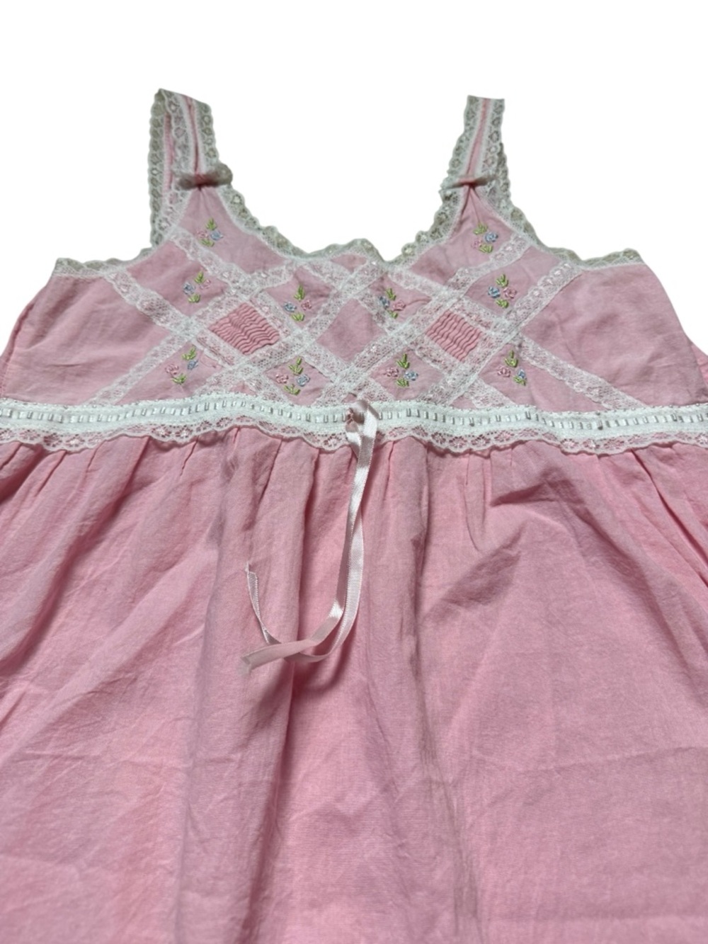 Vintage 100% cotton pink nightgown, small - Picture 5 of 8